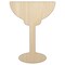 Margarita Glass Unfinished Wood Shape Piece Cutout for DIY Craft Projects